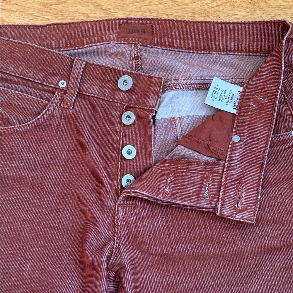 EUC Hudson Thin Wale Corduroy Jeans Rust Size 31 X 33 - Picture 5 of 8